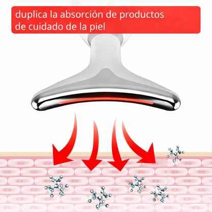 Masajeador Facial Antiarrugas EMS con Luz LED Rejuvenecedora